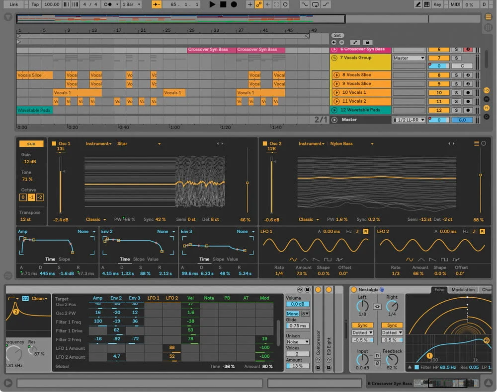 Programas de producción musical en estudio